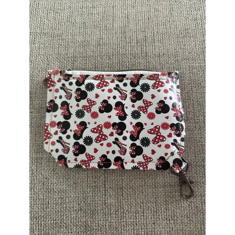 Minnie Mouse White Black Red card holder with zipper 6